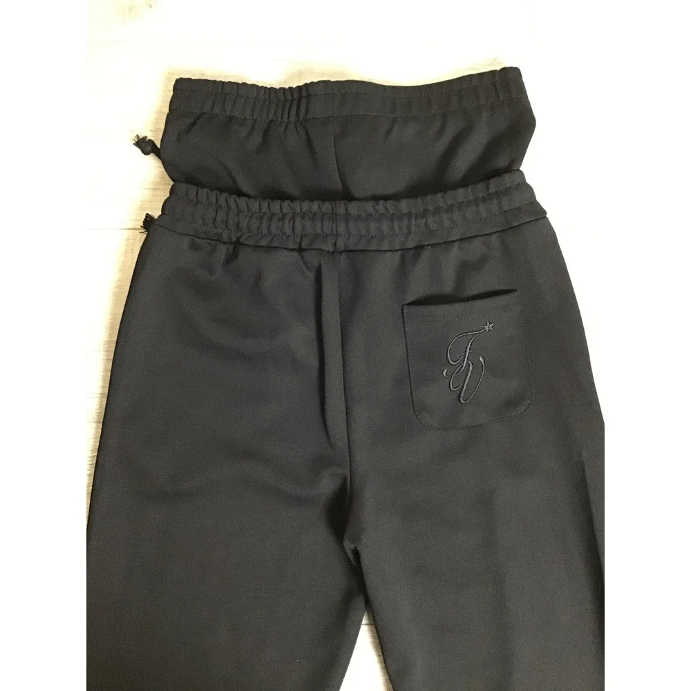 Forum Vondu Black American Harajuku Loose‎ Double Waist Sweatpants Size L NWOT
